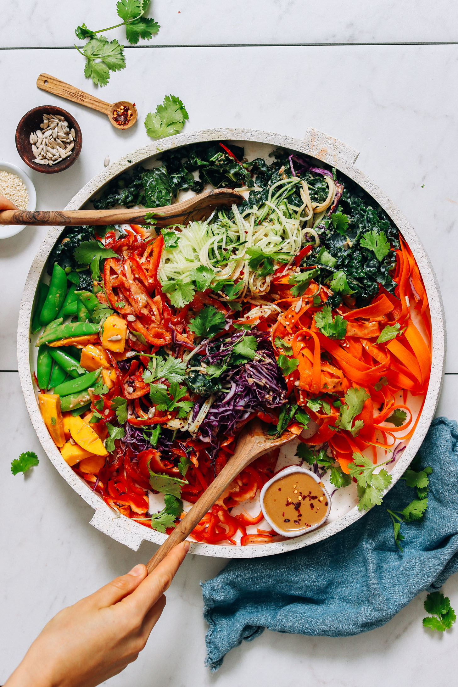 Easy Rainbow Salad  healthy, gluten free, vegan