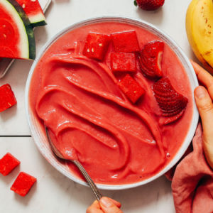 Strawberry Watermelon Sorbet (5 Minutes) - Minimalist Baker Recipes