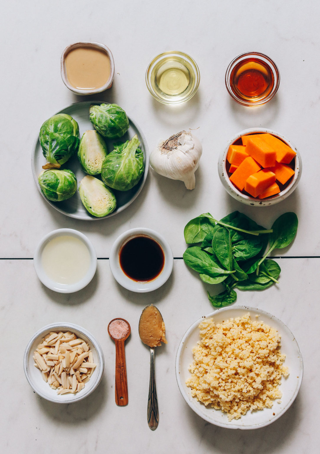 Butternut Squash Miso Brussels Sprouts Bowl - Minimalist Baker Recipes