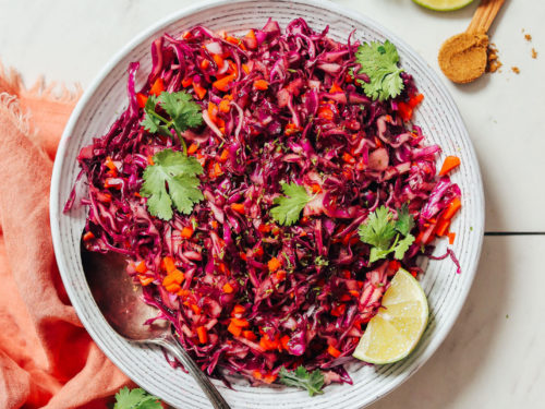 Purple Cabbage Citrus Coleslaw - Self Proclaimed Foodie