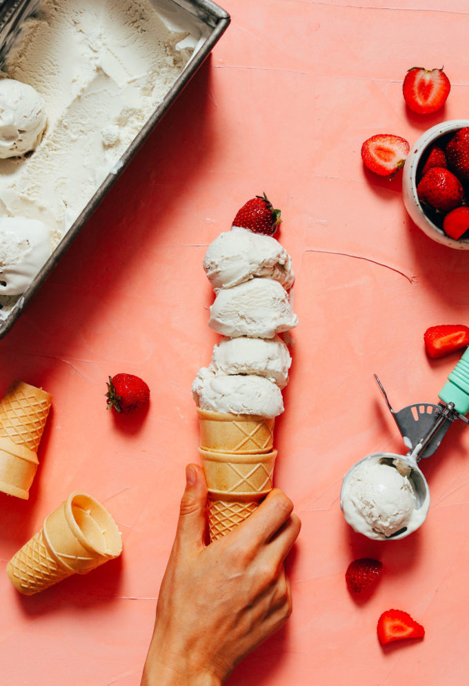 Creamy Vegan Vanilla Ice Cream (Easy & Fast) Minimalist Baker Recipes