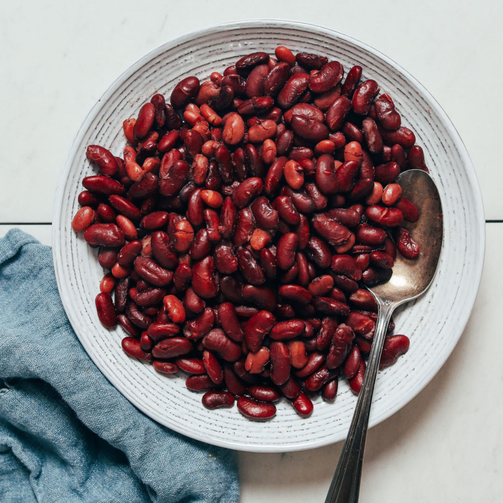 Bowl of perfectly cooked kidney beans