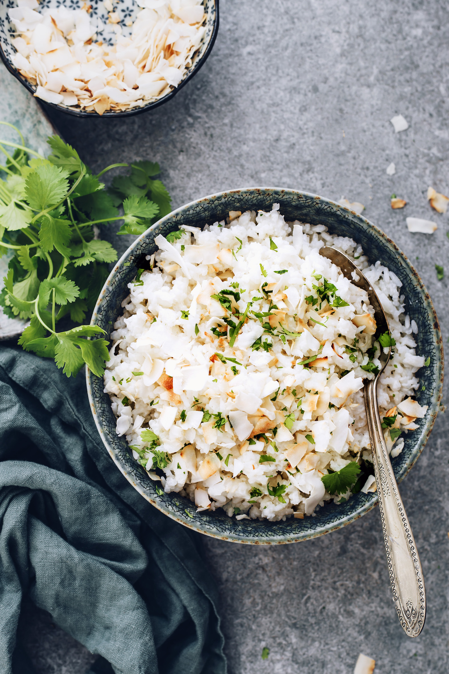 Bowl of perfectly fluffy coconut rice