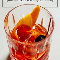 Glass of the best Old Fashioned cocktail