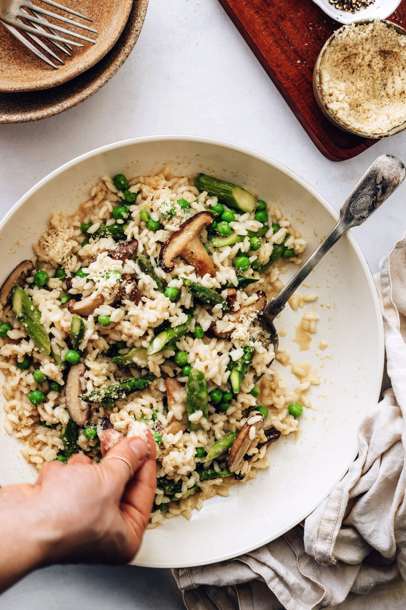 Vegan Risotto with Miso and Spring Vegetables - Minimalist Baker Recipes