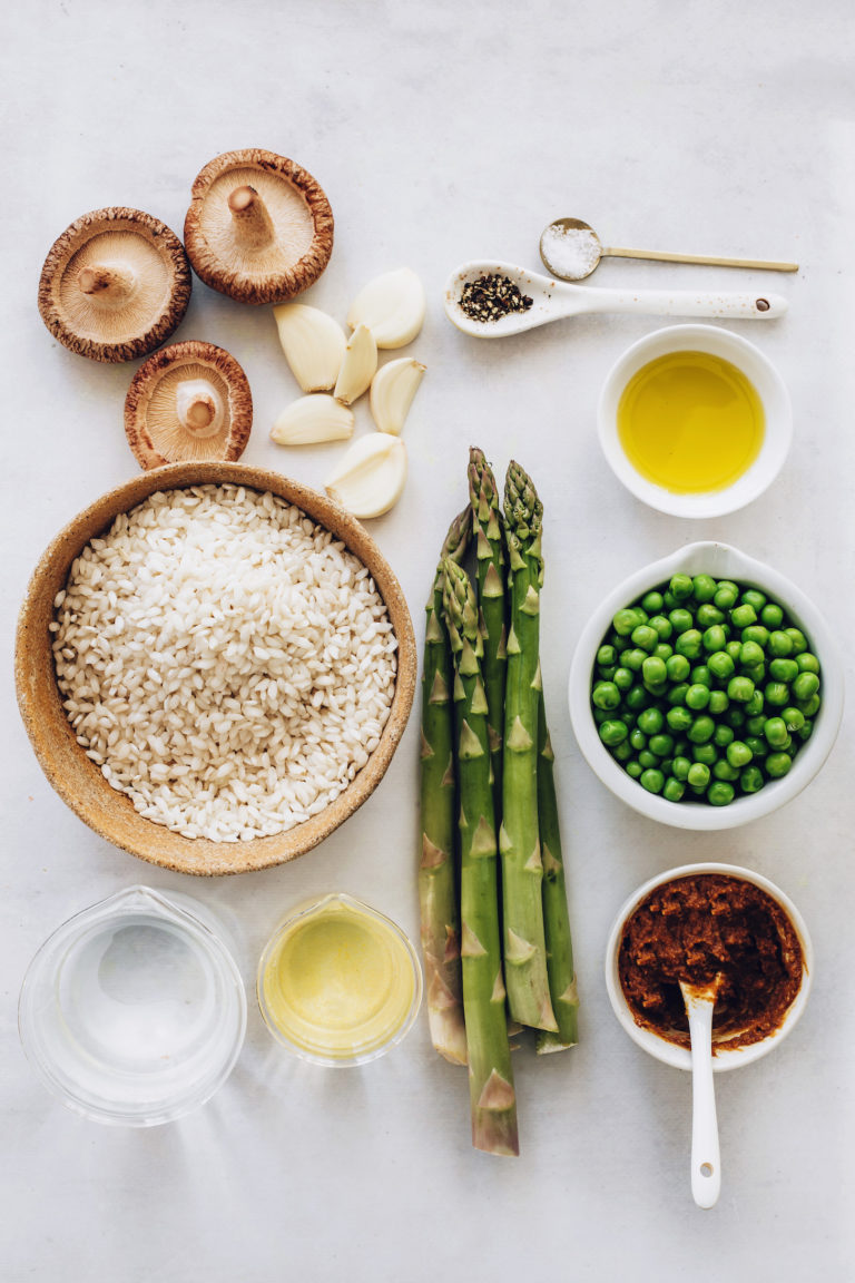 Vegan Risotto With Miso And Spring Vegetables Minimalist Baker Recipes