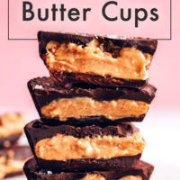 Stack of homemade peanut butter cups