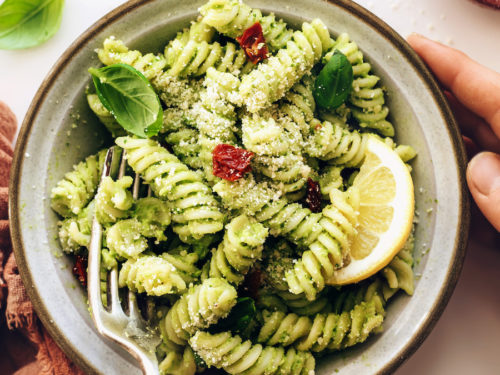 Avocado Pesto Pasta Salad - Minimalist Baker Recipes