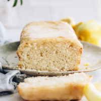 Showing the fluffy texture of our vegan lemon cake