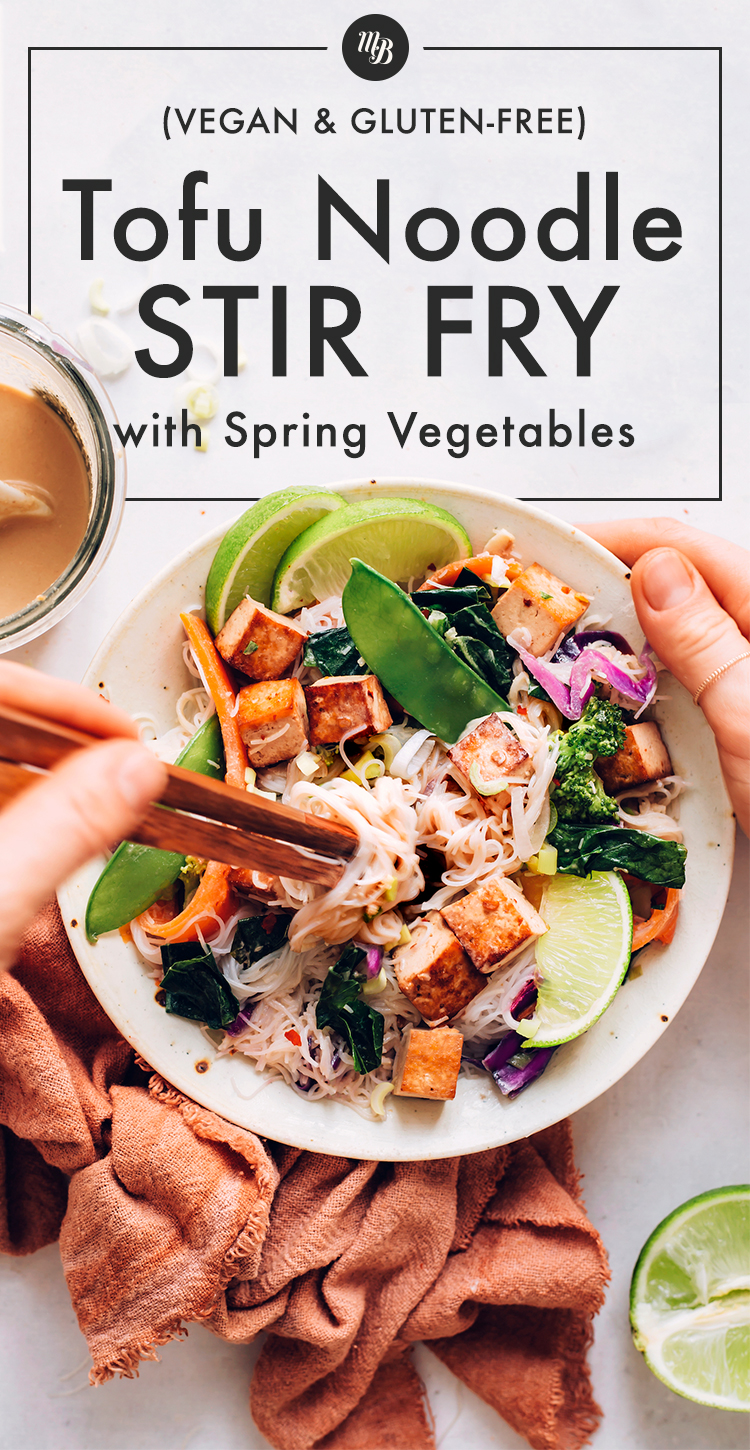Tofu Noodle Stir-Fry with Spring Vegetables - Minimalist Baker Recipes