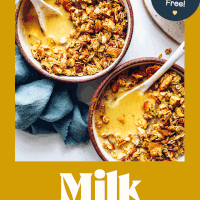 Two bowls of homemade golden milk granola