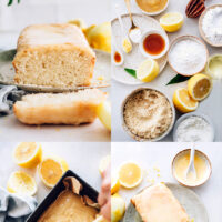 Photos showing the process of making our easy lemon cake recipe