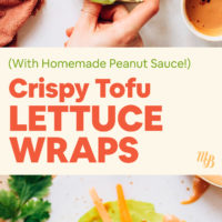 Tofu Lettuce Wraps with fresh vegetables