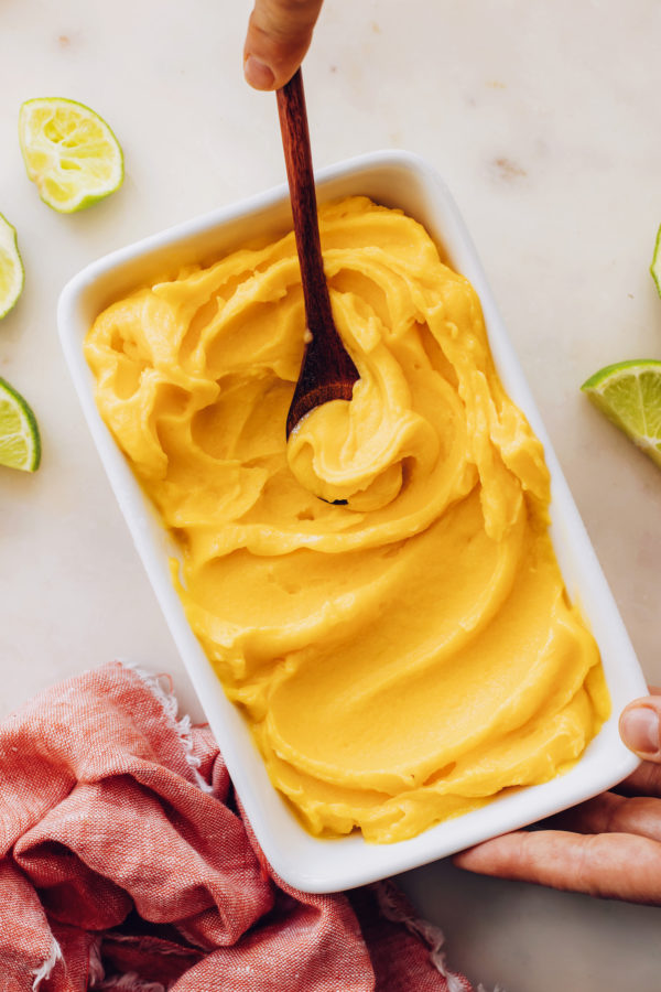 3-Ingredient Mango Sorbet (No-Churn!) - Minimalist Baker Recipes