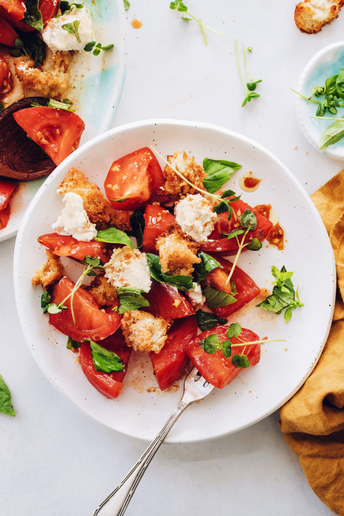 Heirloom Tomato Panzanella Salad - Minimalist Baker Recipes