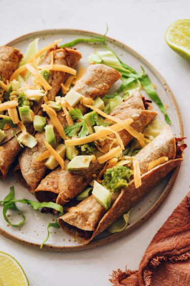 Crispy Baked Jackfruit Taquitos (Vegan, GF) - Minimalist Baker Recipes