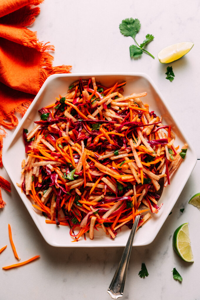 Crunchy Jicama Slaw (1 Bowl!) Minimalist Baker Recipes