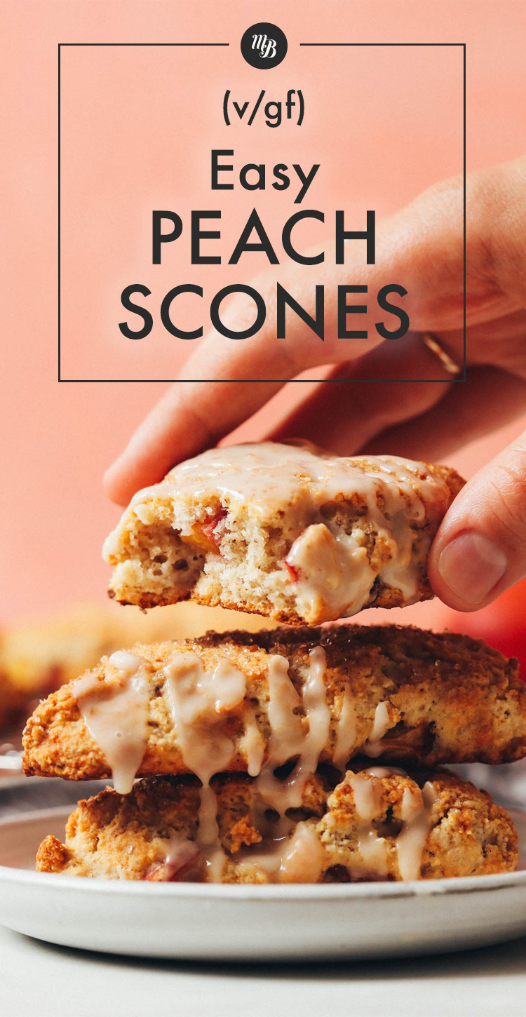 Easy Peach Scones (Gluten-Free, Vegan) - Minimalist Baker Recipes