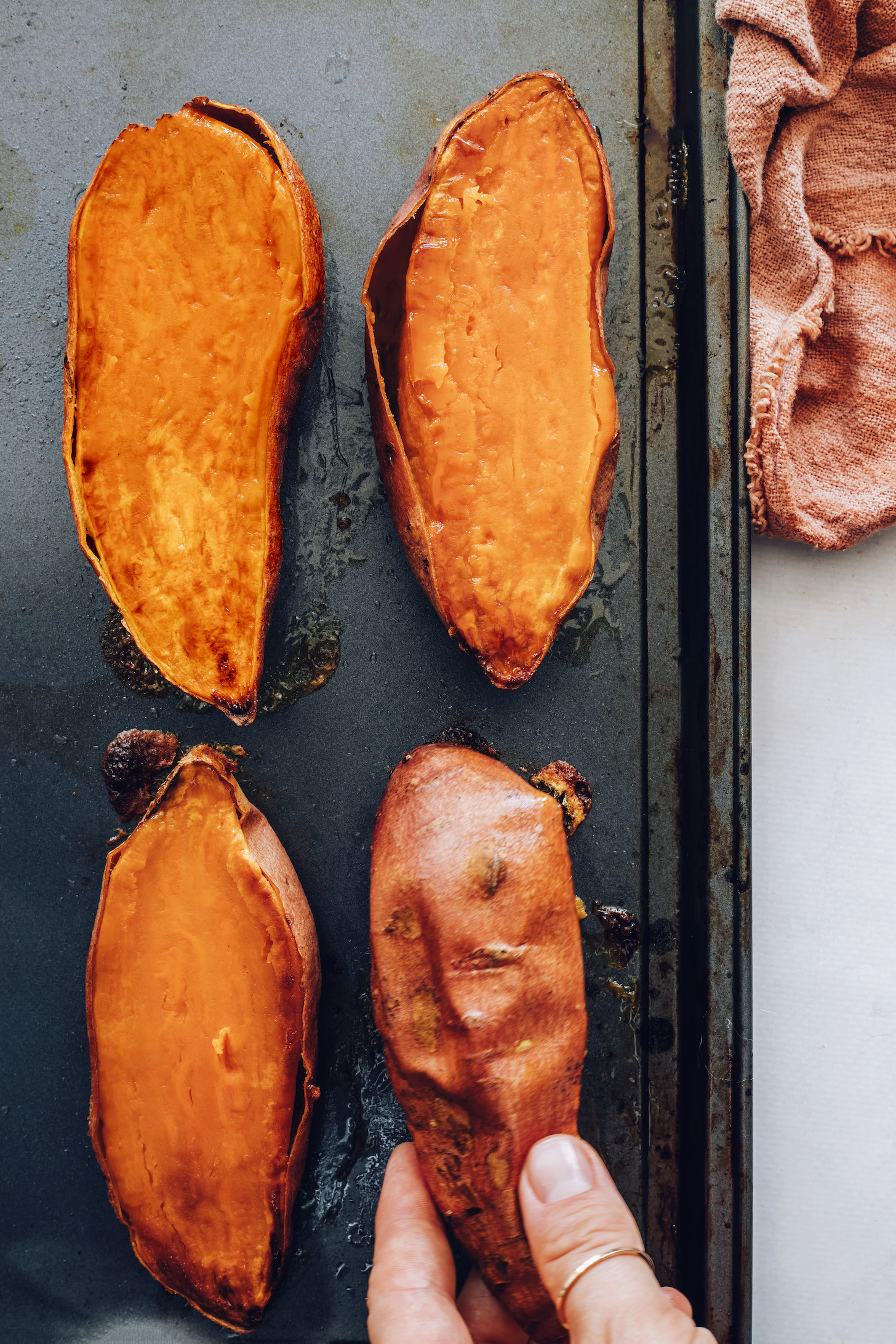 Perfectly roasted sweet potatoes