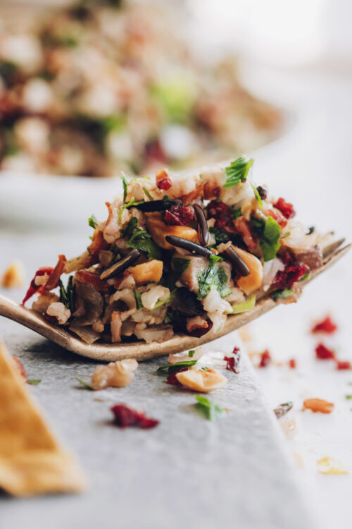 Wild Rice Salad with Mushrooms and Herbs Minimalist Baker Recipes