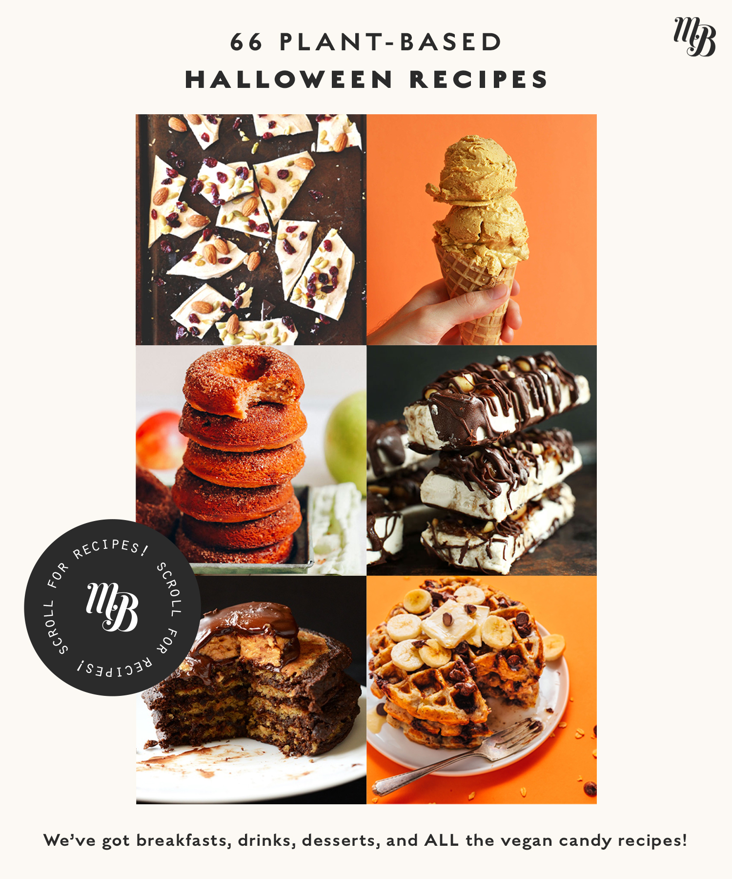 Assortment of recipes perfect for Halloween