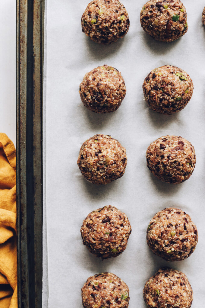 Ginger Sesame Vegan "Meatballs" - Minimalist Baker Recipes