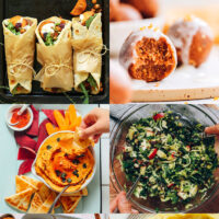 Assortment of easy vegan thanksgiving recipes