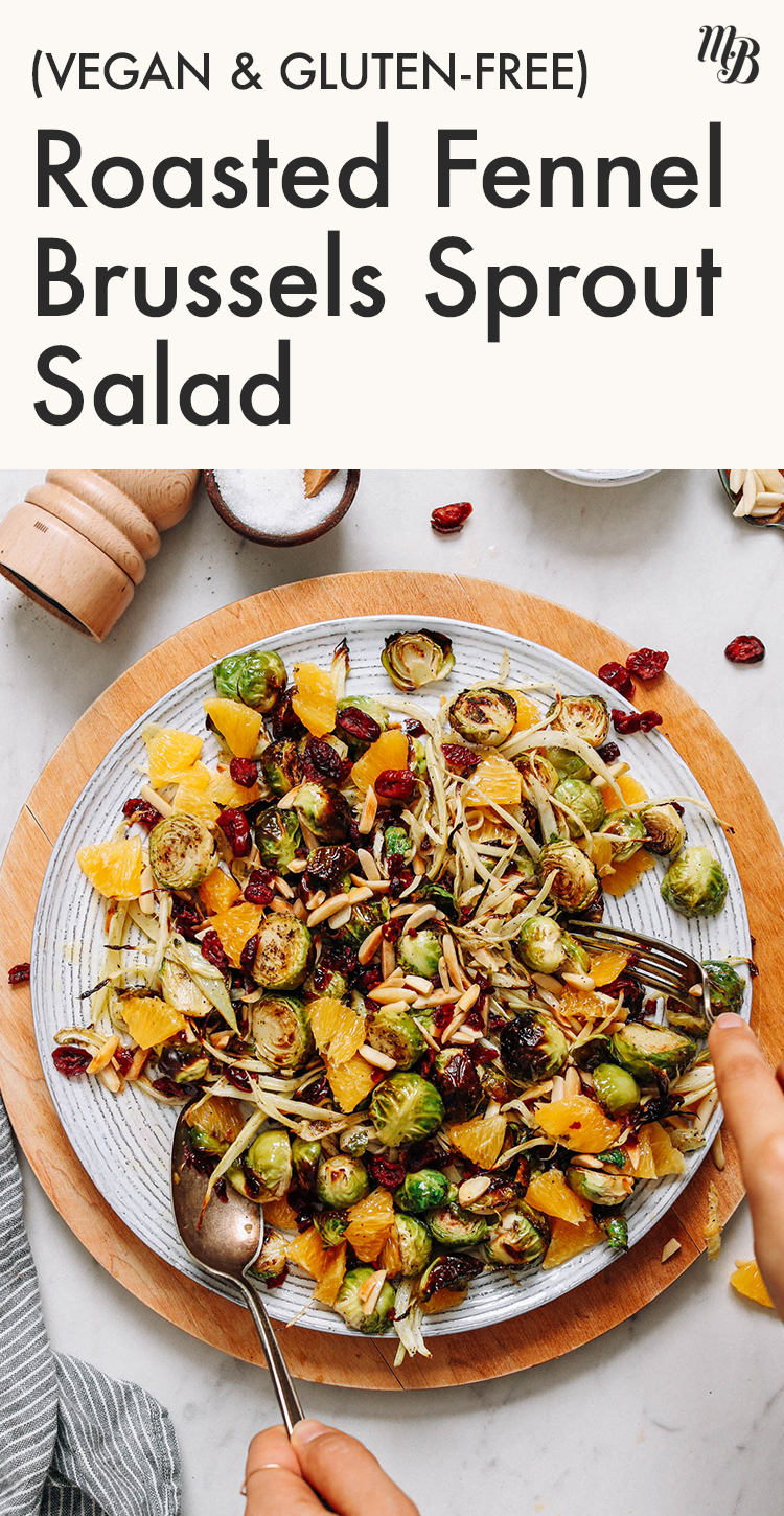 Roasted Fennel Brussels Sprout Salad - Minimalist Baker Recipes