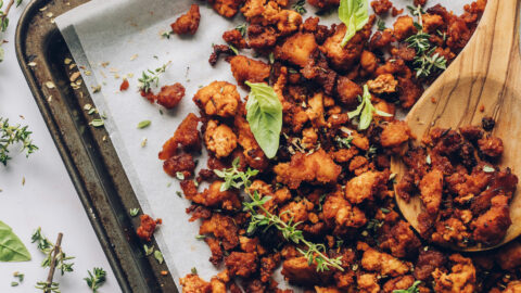 Crispy Baked Tofu with Italian Herbs