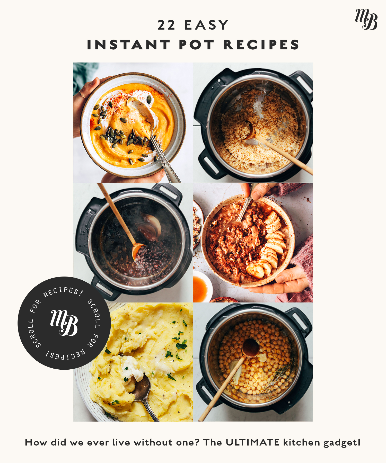 Assortment of easy Instant Pot recipes