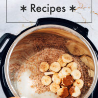 Instant pot with banana bread oatmeal in it