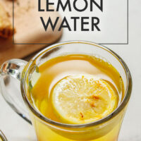 Cup of 3-ingredient ginger lemon water