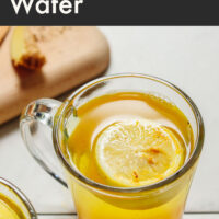 Cup of 3-ingredient ginger lemon water