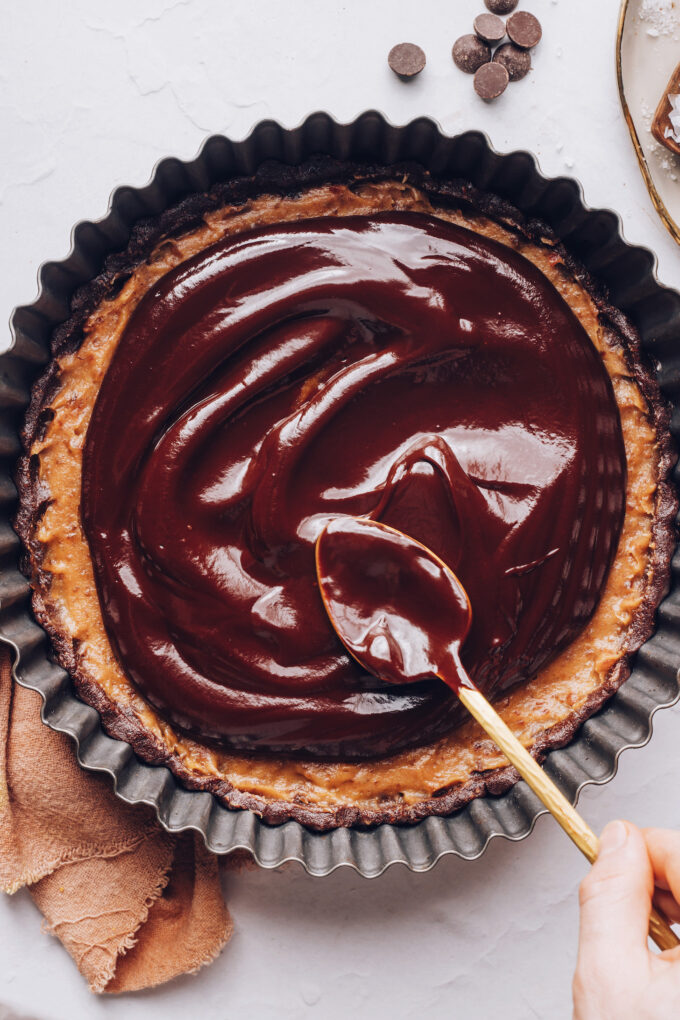 Salted Caramel Chocolate Ganache Tart (Vegan + GF) Minimalist Baker