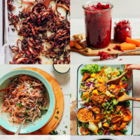 Assortment of plant-based cabbage recipes