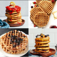 Assortment of gluten-free pancake and waffle recipes