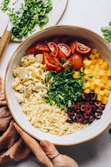 Mediterranean-Inspired Orzo Pasta Salad - Minimalist Baker Recipes