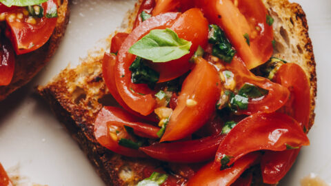 Easy Cherry Tomato Bruschetta