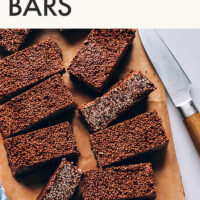 Stack of vegan and gluten-free dark chocolate amaranth bars