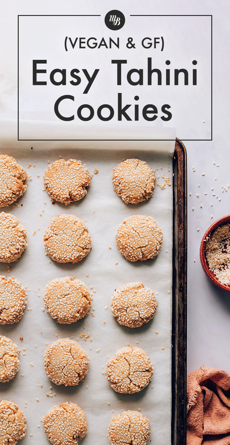 Easy Tahini Cookies (Vegan + GF) - Minimalist Baker Recipes