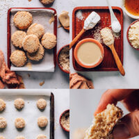 Photos showing the process of making our Easy Tahini Cookies