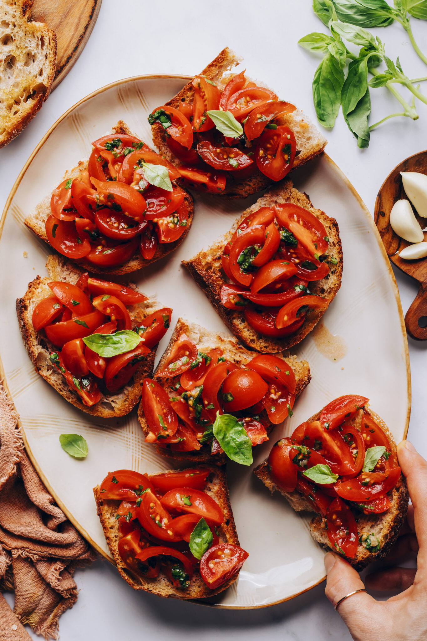 Easy Cherry Tomato Bruschetta - Minimalist Baker Recipes