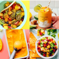 Assortment of easy vegan and gluten-free mango recipes
