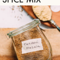 Jar of easy 6 ingredient tandoori spice mix