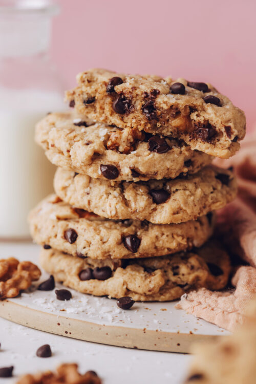 Stack of gluten-free cowgirl cookies