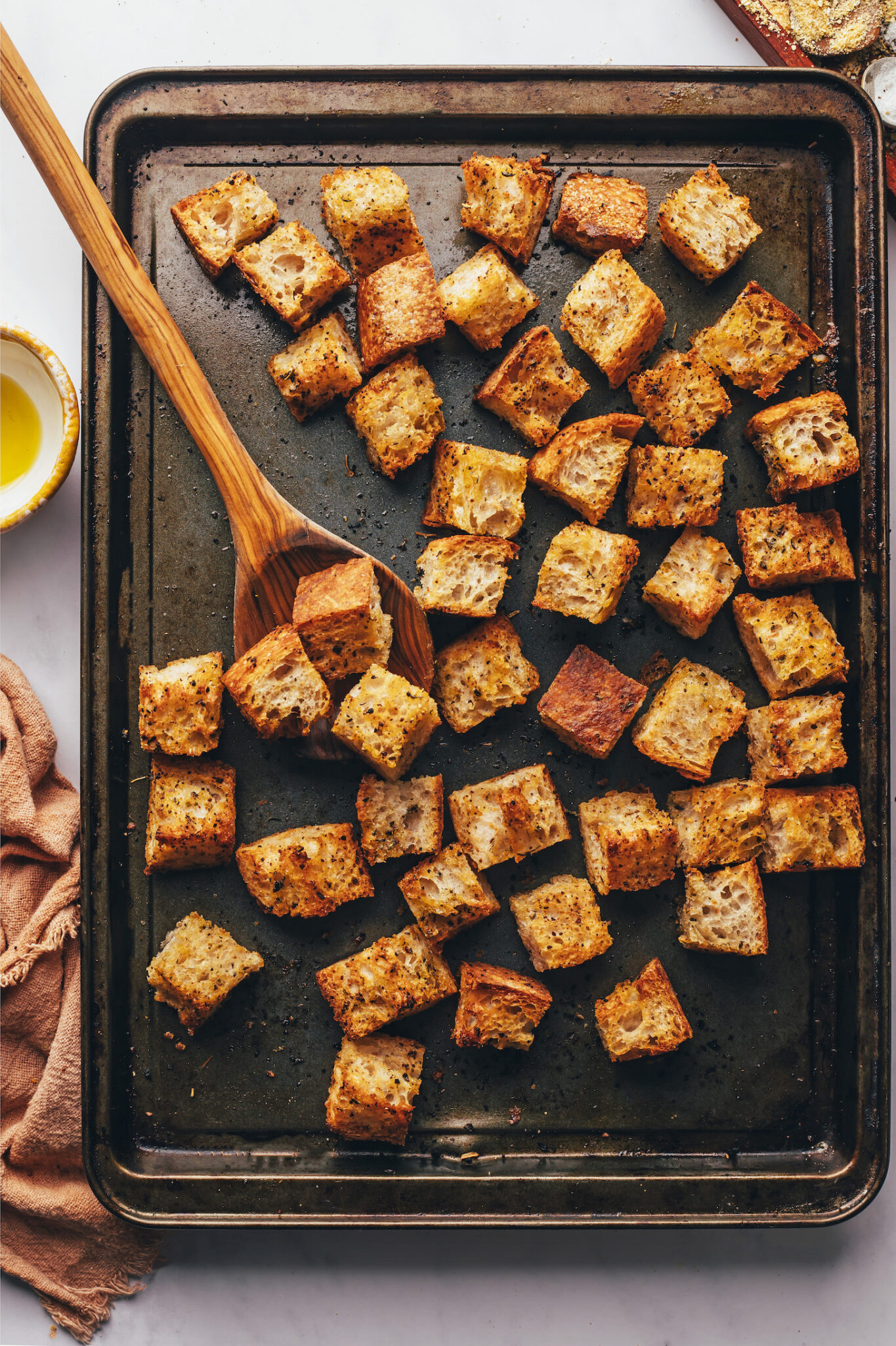 Garlicky Homemade Croutons - Minimalist Baker Recipes