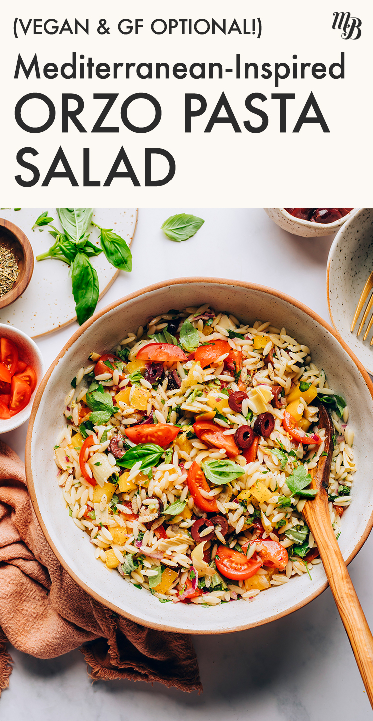 Mediterranean-Inspired Orzo Pasta Salad - Minimalist Baker Recipes
