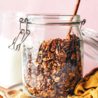 Jar of our chunky chai granola recipe