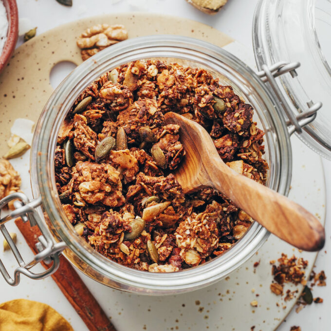 Super Chunky Chai-Spiced Granola - Minimalist Baker Recipes