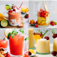 Smoothies, sangria, lemonade, and other homemade drinks for summer